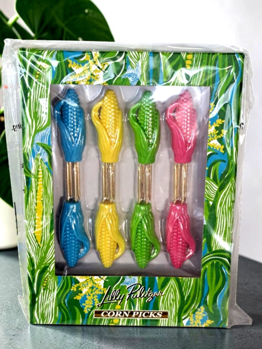 LAST ONE! Lilly Pulitzer Corn Picks Set Colorful Corn Holders - NEW!